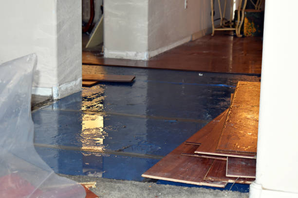 Professional Flood Damage Restoration technician working in Sabina, OH
